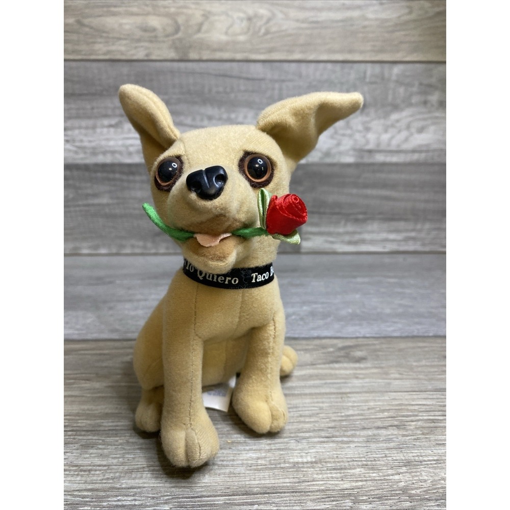 Yo‎ Quiero Taco Bell Chihuahua Dog with Rose Plush Toy Vintage